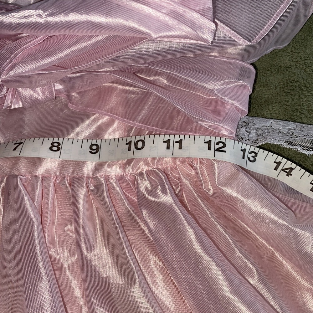XS 1950s Dress Pink Party‎ Bow Dress VTG  SZ 5, 50s Cute Barbie Lace - Picture 9 of 16